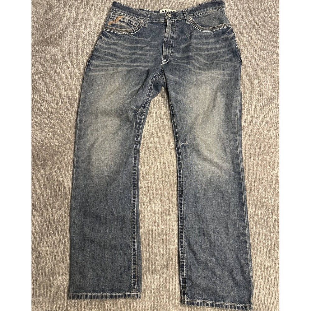 Ariat M4 Coltrane Boot Jeans Men's 36x34 Blue Relaxed Fit Denim Cowboy Western
